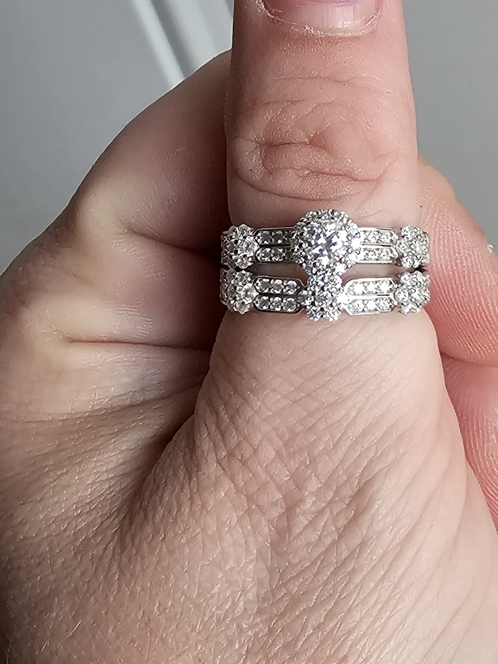 Moissainite Ring Set